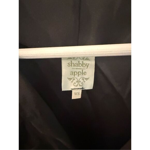 Shabby Apple Black Ruffle Wrap Short Sleeve Dress sz WS  1X EUC - Picture 5 of 10